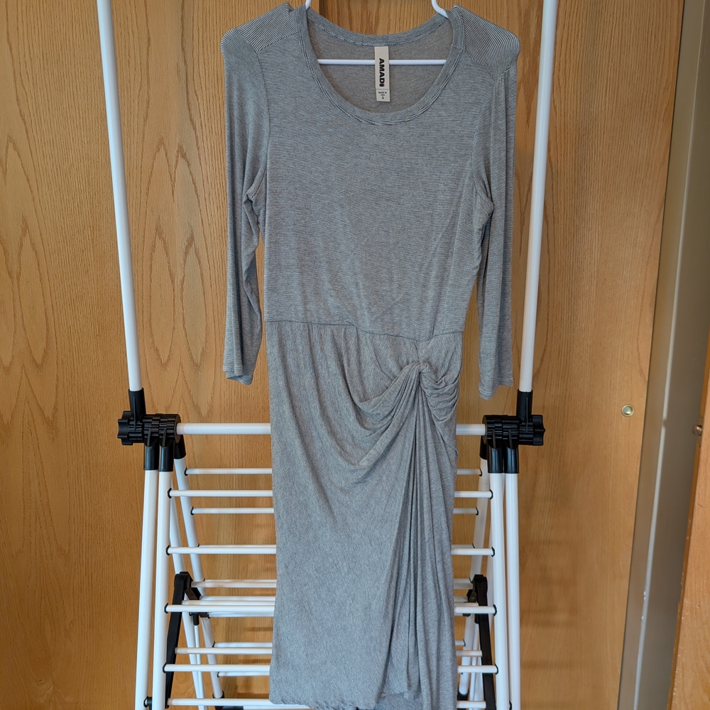 Gray Long Sleeve Dress